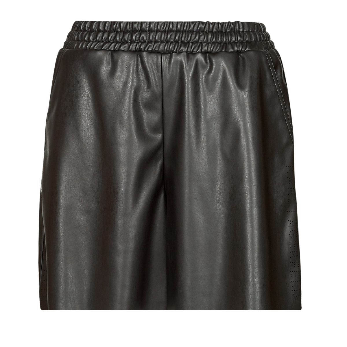 Karl Lagerfeld Noir PERFORATED FAUX LEATHER SHORTS 1PPg