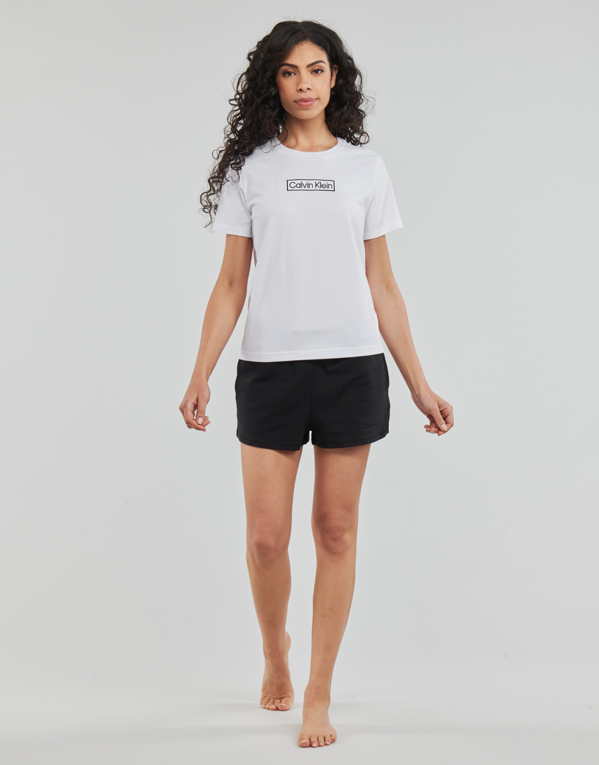 Calvin Klein Jeans Noir / Blanc PYJAMA SET SHORT eREUppge