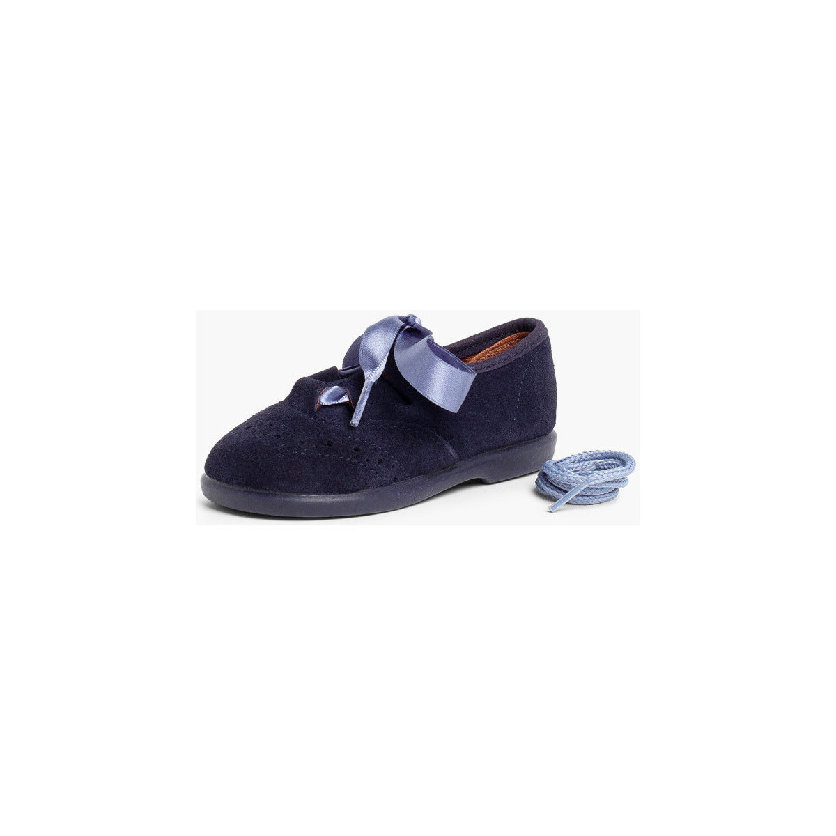 Pisamonas Bleu Chaussures anglaises enfants en suède F8EXwBXH