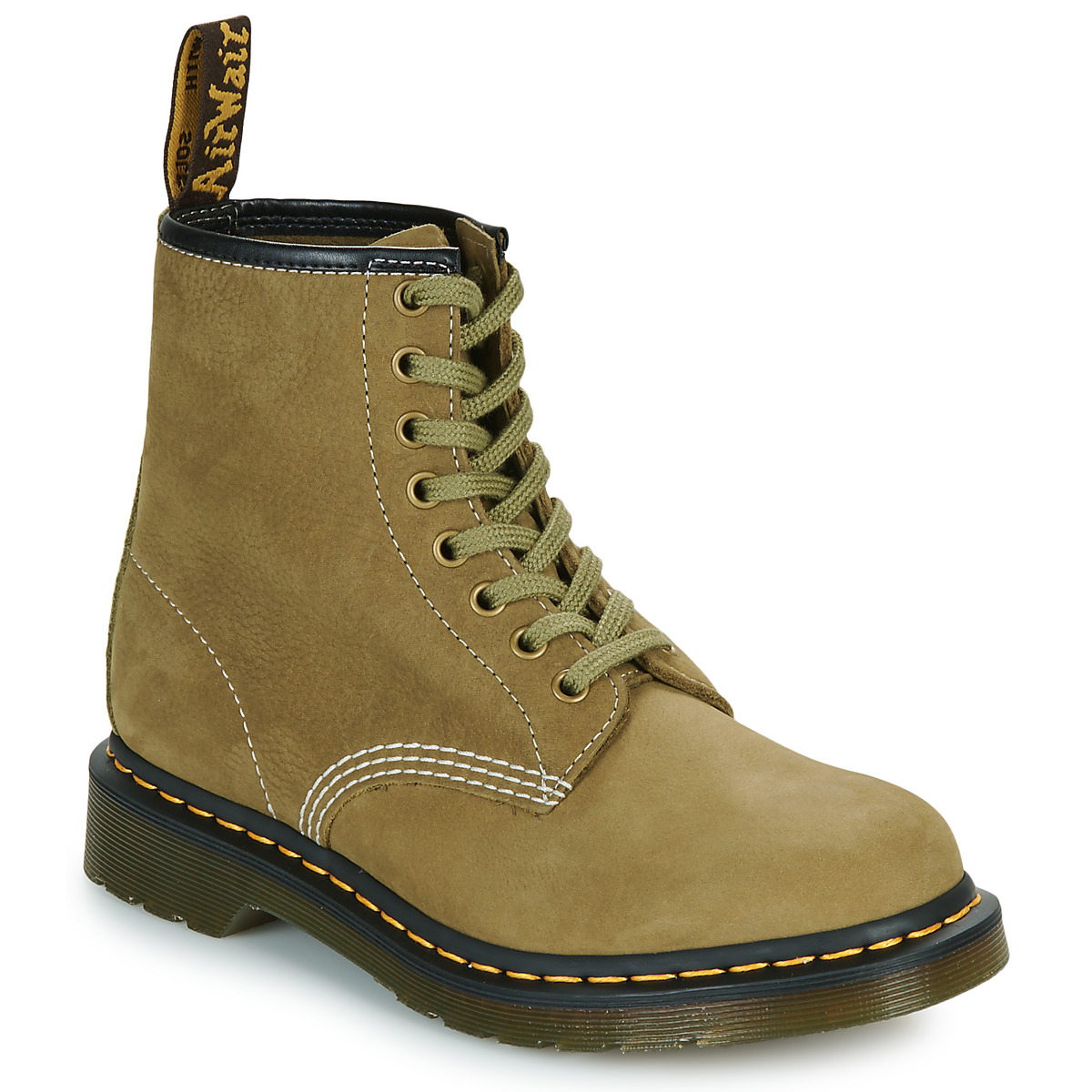 Dr. Martens Kaki 1460 Muted Olive Tumbled Nubuck+E.H.Suede 14L0iCWZ